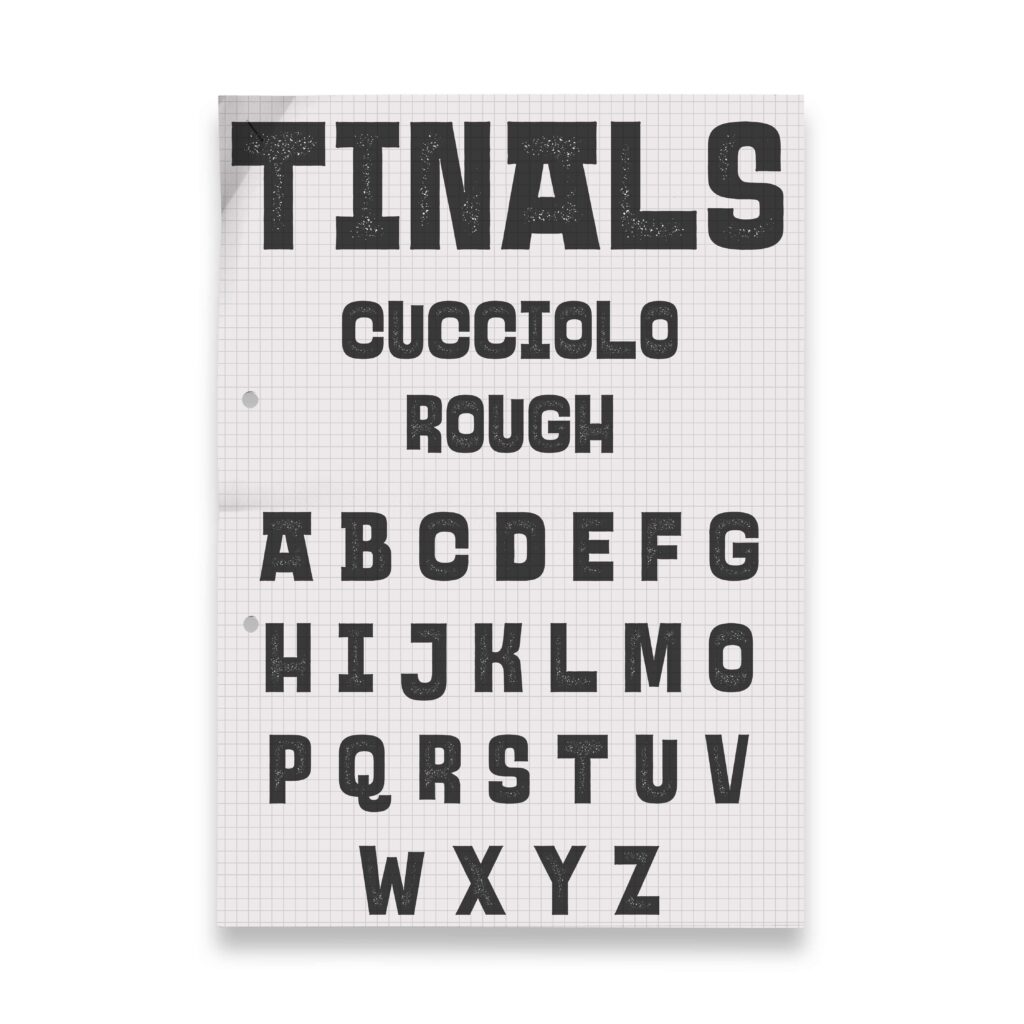 Typographie sur feuille de papier