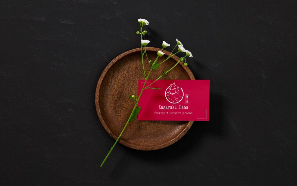 Alejandro Camacho Kagayaku Hana fleuriste Ikebana Logo Carte de visite
